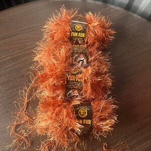 Bundle of Orange Lions Fur Yarn